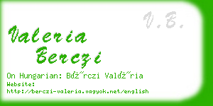 valeria berczi business card